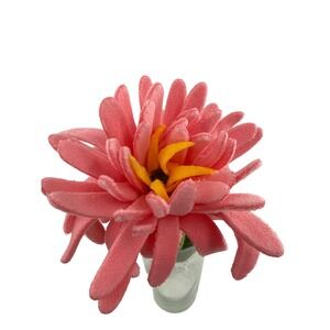 CJ Hendry Plush Flower Pink Flower Market Cle de Peau Art Decor 17"